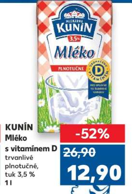 KUNÍN Mléko s vitamínem D