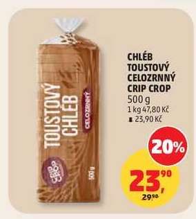 CHLÉB TOUSTOVÝ CELOZRNNÝ CRIP CROP