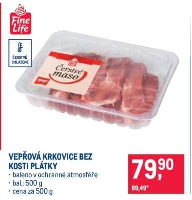 Vepřová krkovice bez kosti – plátky