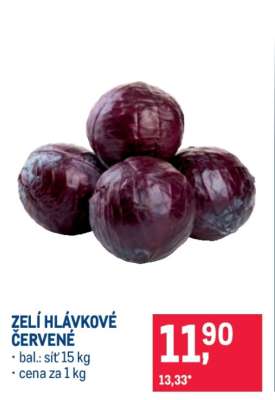 Zelí hlávkové červené