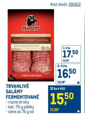 TRVANLIVÉ SALÁMY FERMENTOVANÉ