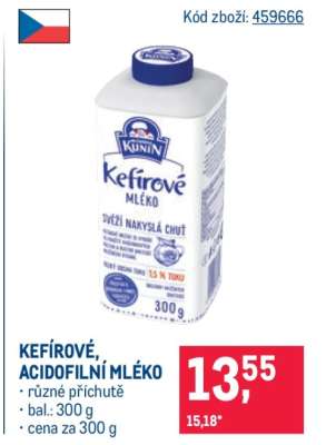 Kefírové, Acidofilní mléko