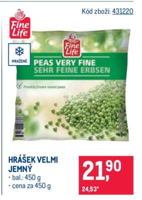Hrášek velmi jemný