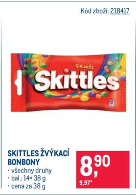 Skittles žvýkací bonbony