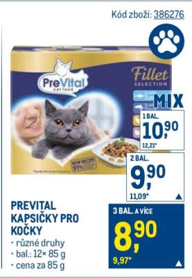 PREVITAL Kapsičky pro kočky