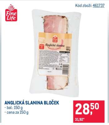ANGLICKÁ SLANINA BLOČEK