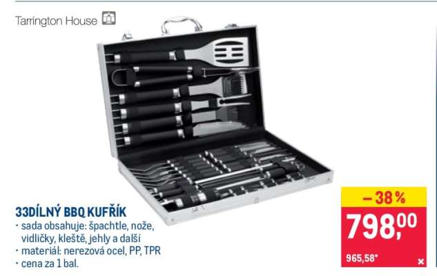 33dílný BBQ kufřík