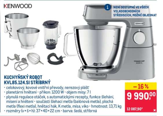 KUCHYŇSKÝ ROBOT KVL85.124.SI STŘÍBRNÝ