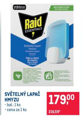 SVĚTELNÝ LAPÁČ HMYZU