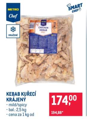 KEBAB KUŘECÍ KRÁJENÝ