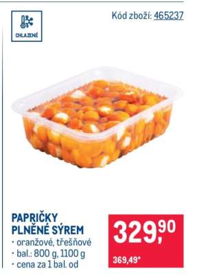 Papričky plněné sýrem
