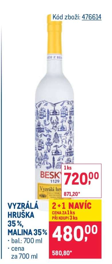 VYZRÁLÁ HRUŠKA 35 %, MALINA 35 %