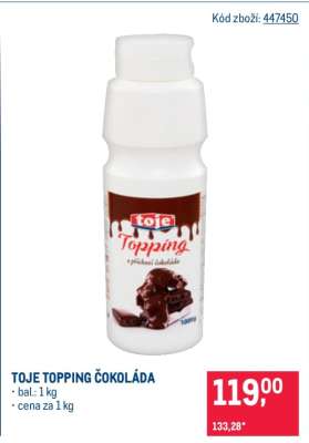 TOJE TOPPING ČOKOLÁDA