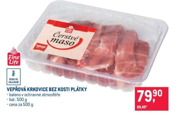 Vepřová krkovice bez kosti – plátky