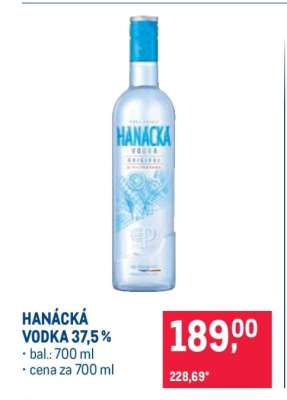 Hanácká Vodka 37,5 %