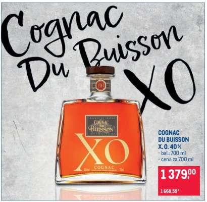 COGNAC DU BUISSON X. O. 40 %