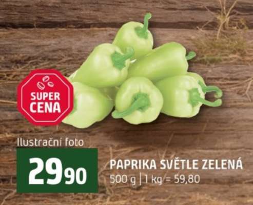 PAPRIKA SVĚTLE ZELENÁ