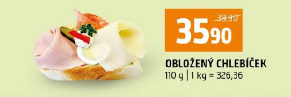 Obložený chlebíček