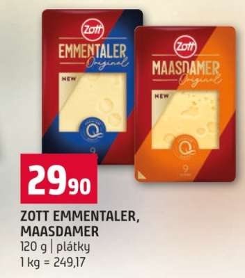 ZOTT EMMENTALER, MAASDAMER