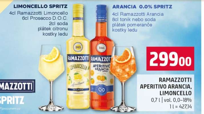 RAMAZZOTTI APERITIVO ARANCIA, LIMONCELLO