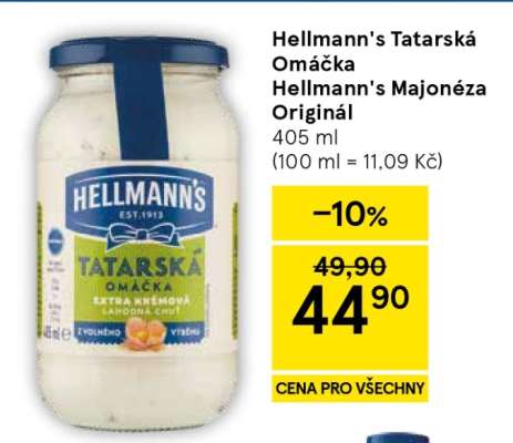 Hellmann's Tatarská omáčka Hellmann's Majonéza originál