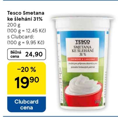 Tesco Smetana ke šlehání 31%