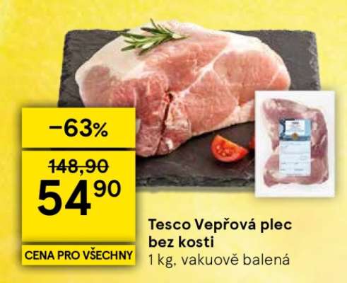 Tesco Vepřová plec bez kosti