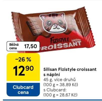 Silisan Fizistyle croissant s náplní
