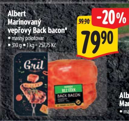 Albert Marinovaný vepřový Back Bacon