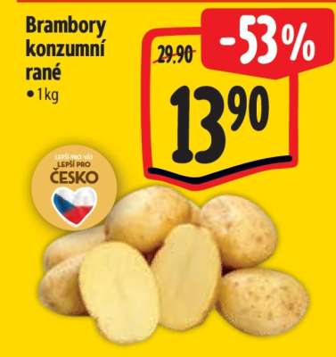 Brambory konzumní rané