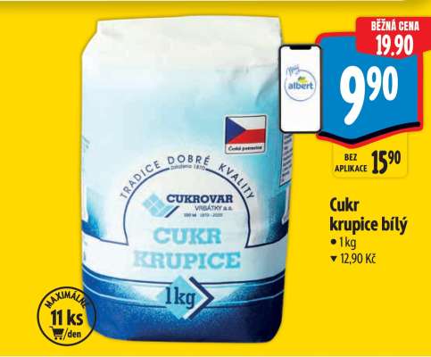 Cukr Krupice bílý