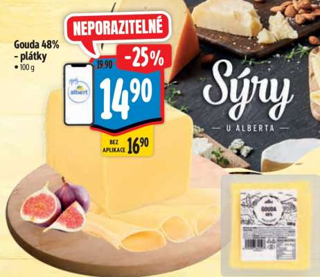 Gouda 48% plátky