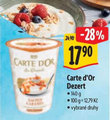 CARTE D’OR DEZERT
