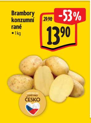 Brambory konzumní rané