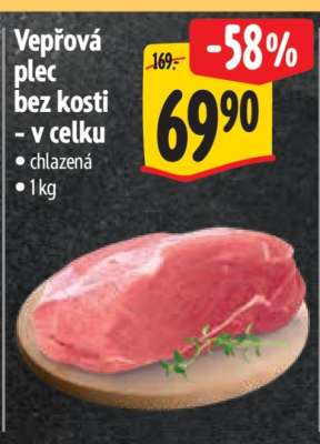 Vepřová plec bez kosti v celku