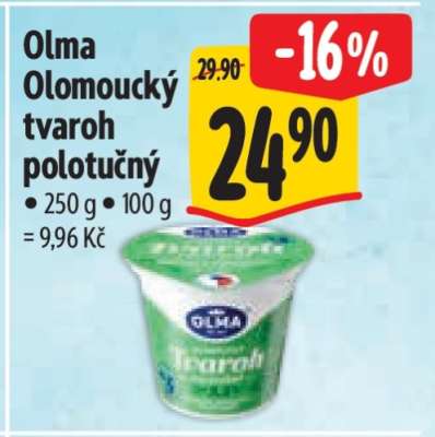 Olma Olomoucký tvaroh polotučný