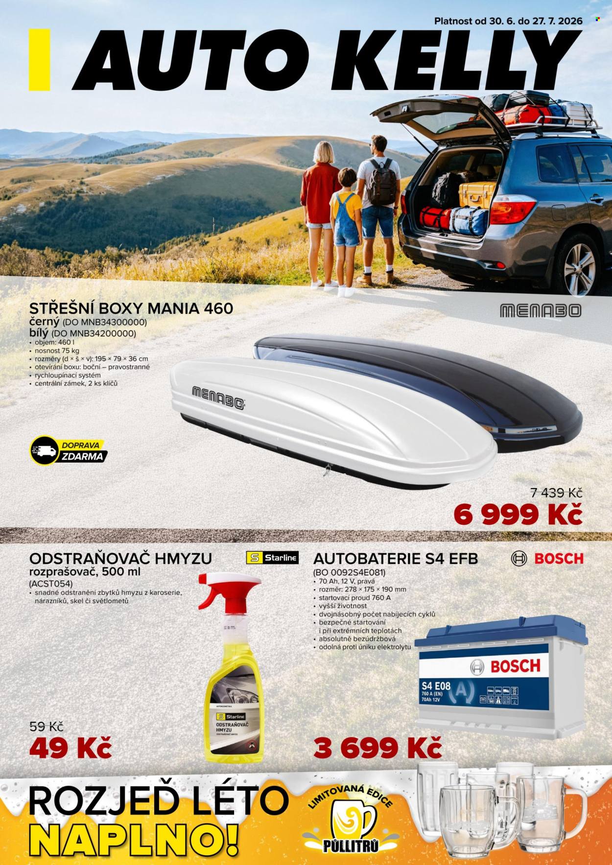 Leták AUTO KELLY - 30.6.2026 - 27.7.2026. Strana 1