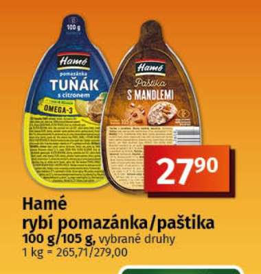 Hamé rybí pomazánka/paštika