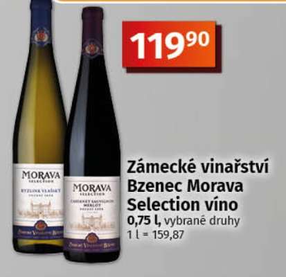 Zámecké vinařství Bzenec Morava Selection víno