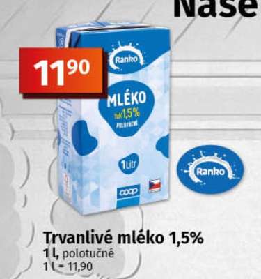 Trvanlivé mléko 1,5