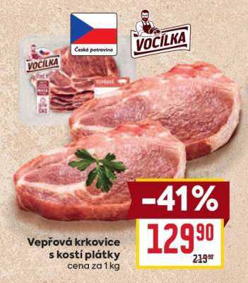 Vepřová krkovice s kostí – plátky •