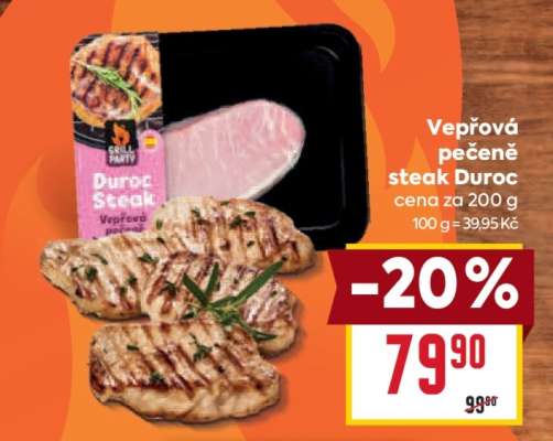 Vepřová pečeně steak Duroc