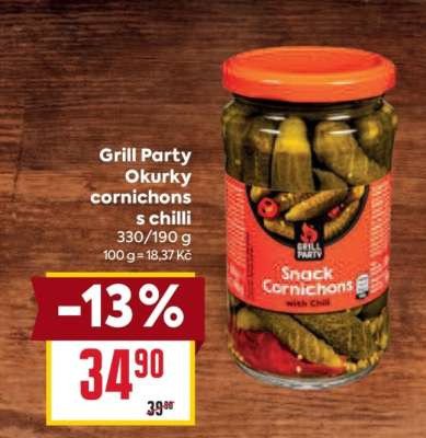 Grill Party Okurky Cornichons s chilli