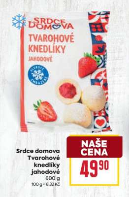 Srdce domova Tvarohové knedlíky jahodové
