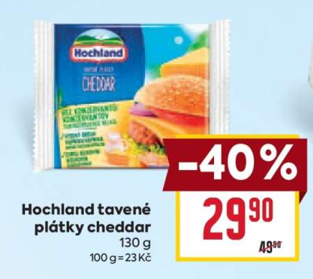 Hochland tavené plátky cheddar