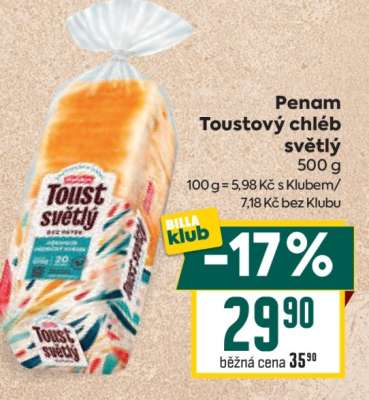 Penam Toustový chléb světlý