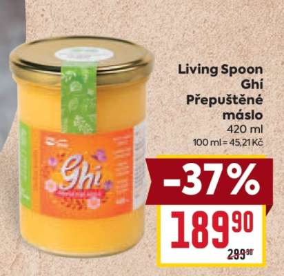 Living Spoon Ghí Přepuštěné máslo