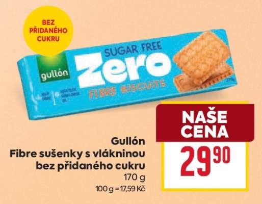 Gullón Fibre sušenky s vlákninou bez přidaného cukru
