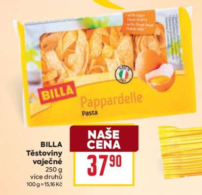 BILLA Těstoviny vaječné