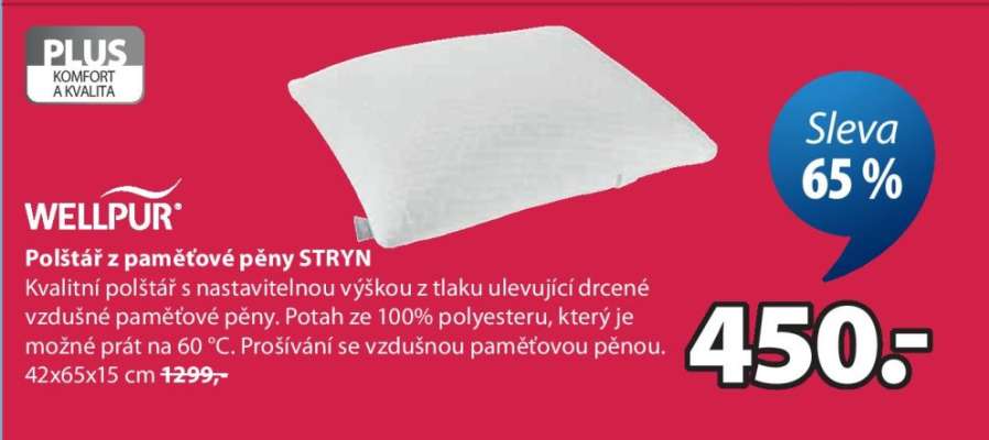 Polštář z paměťové pěny STRYN